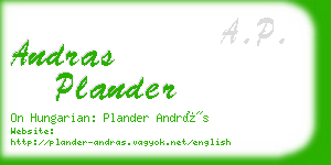 andras plander business card